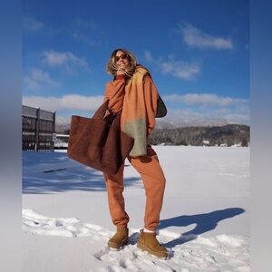 HDYWT Classic Oversized Sweat Set-Rust